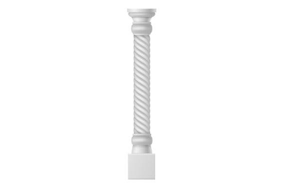 Ancient Classic Marble White Column. Ion