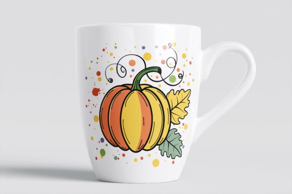 Autumn Pumpkin Vector Illustration: Elevating Seasonal Design with Hand-Drawn Charm