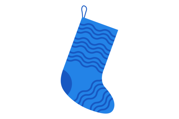 Blue Xmas Stocking: Bright Gift Wrap for Modern Holiday Decor