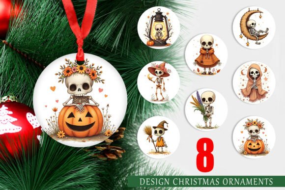 Boho Skeleton Ornaments: Halloween to Christmas