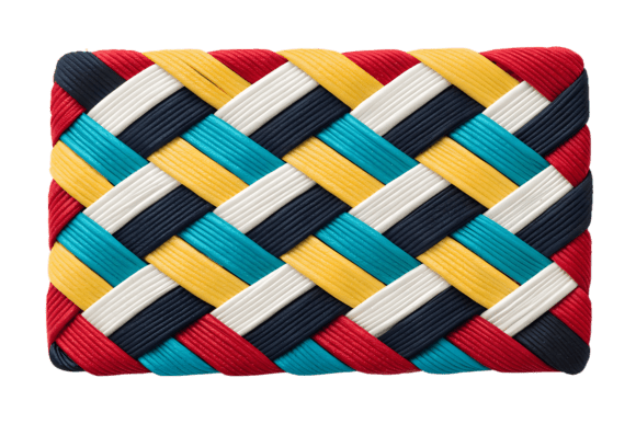 Colorful Woven Pattern Isolated PNG