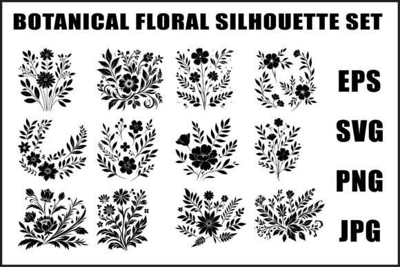 Elevating Digital Craftsmanship with the Botanical Floral Silhouette Bundle