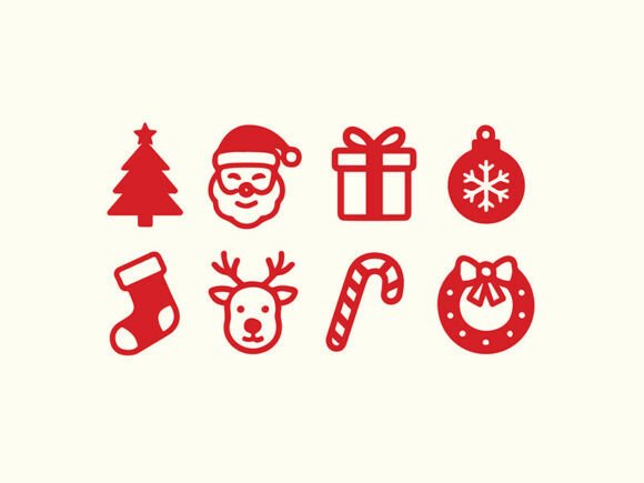 Elevating Digital Design with a Modern Christmas Icon Set