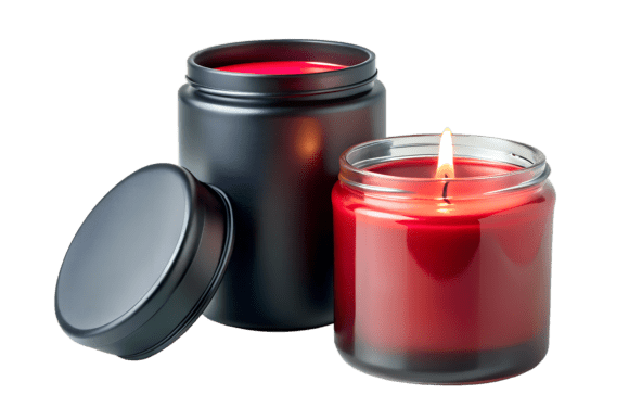 Elevating Visual Storytelling with Burning Red Candle and Unlit Candle PNG Assets
