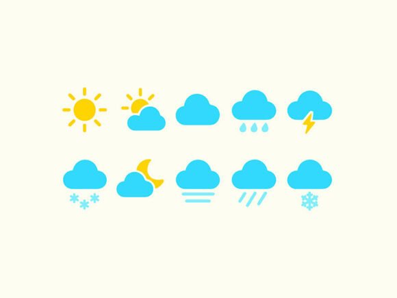 Enhancing Digital Design with the 10 Weather Color Icon Pack
