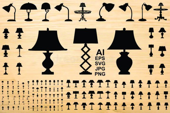 Lamp Silhouette Vector Bundle