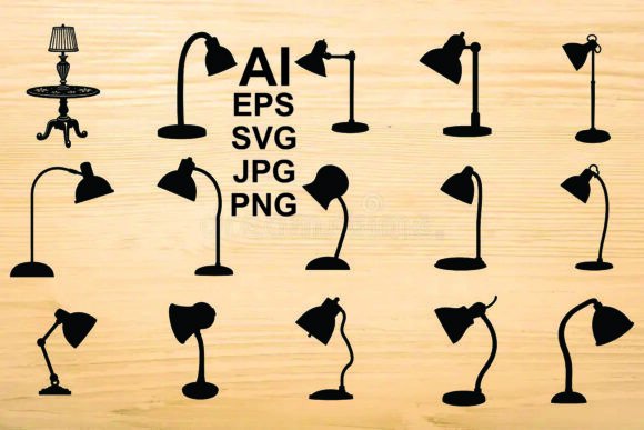 Lamp Silhouette Vector: Strategic Design Assets for Branding and Interior Visualization