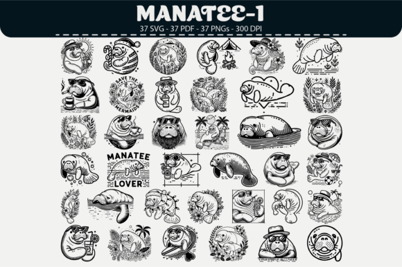 Manatee Clipart: 37 Unique Designs