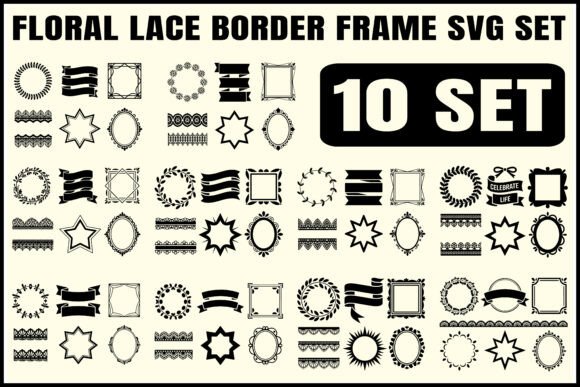 Mastering Elegant Design with the Floral Lace Border Frame SVG Bundle
