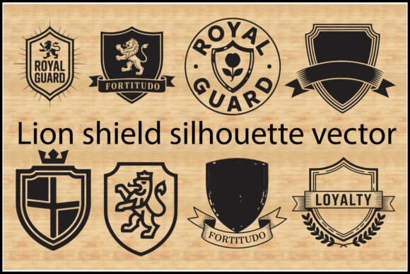 Mastering Heraldic Design with the Lion Shield Silhouette Bundle