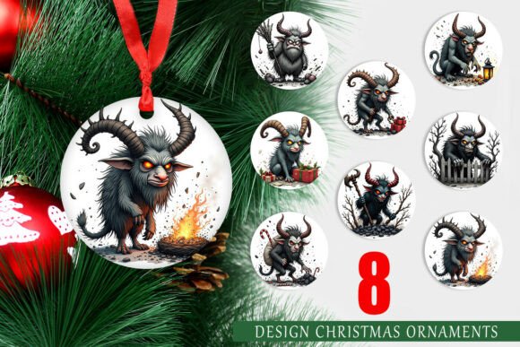 Ornament Grumpy Krampus: Elevating Holiday Decor with Printable Designs