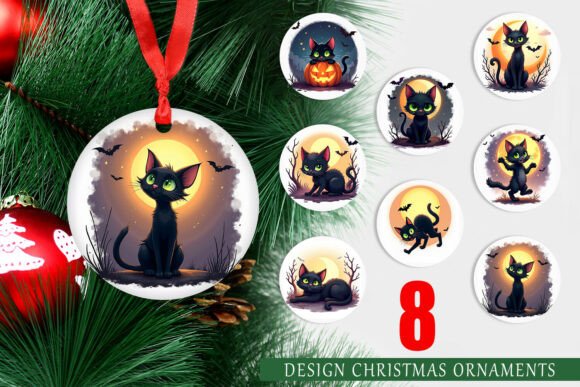 Ornament Halloween Cat Glow: Bridging Seasonal Aesthetics with Modern Digital Design