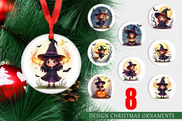 Seasonal Design Fusion: Leveraging the Ornament Halloween Little Witch for Year-Round Creative Assets