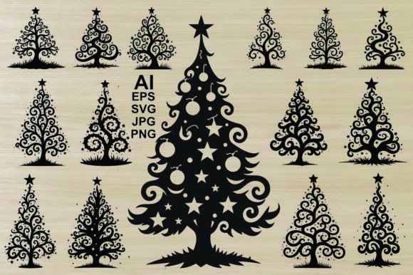 Silhouette Christmas Trees Bundle Guide