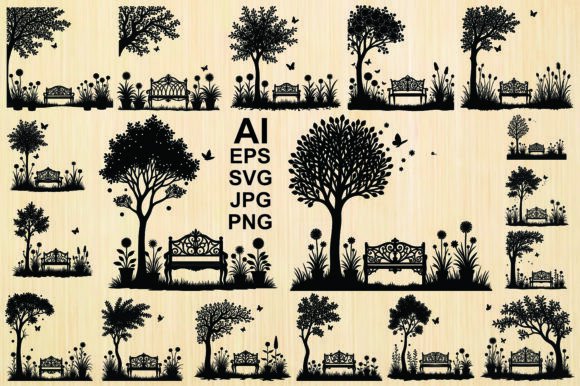 Silhouette of a Park Bench Bundle Guide
