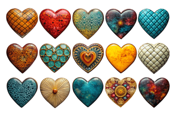 Strategic Visual Assets: Leveraging a Collection of Ornate Hearts Isolated PNG for Brand Elevation