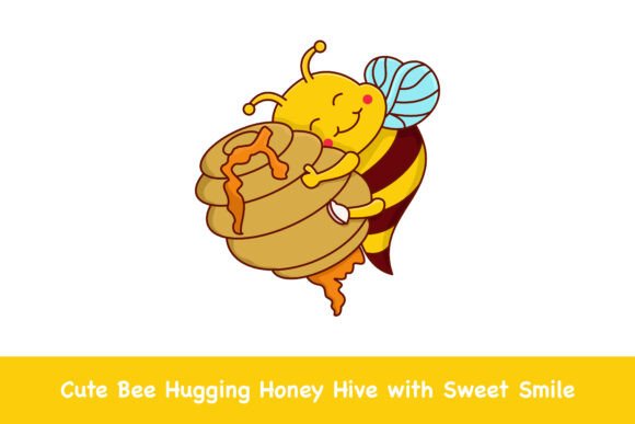 The Art and Utility of the Cute Bee Hugging Honey Hive Illustration