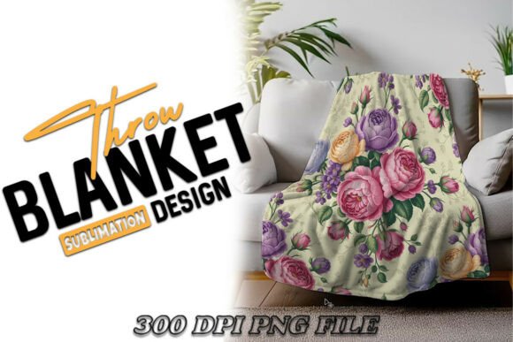Transforming Home Decor with Rose Flower Throw Blanket Sublimation Designs
