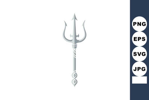 Trident Vector Design with Stylized Shar: A Practical Asset for Mythological Branding