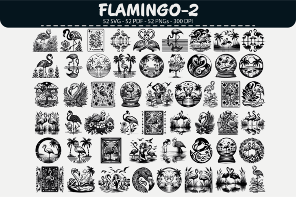 Unleash Summer Vibes: A Deep Dive into the Tropical Flamingo Bundle – 52 Designs