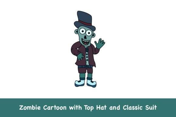 Zombie Cartoon with Top Hat: Design Guide